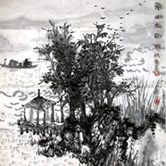 何家林 烟江放钓