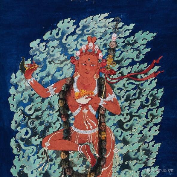 张大千临摹敦煌壁画——《空行母像》