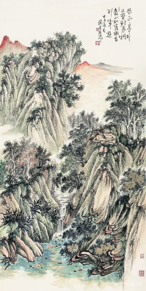 丘壑树叶稠