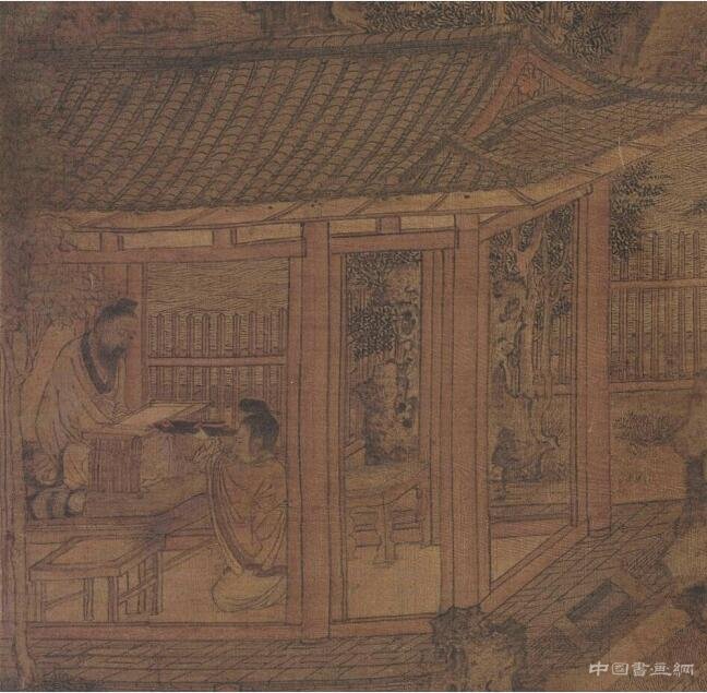 古人隐士夫妇相敬如宾写照——《高士图》