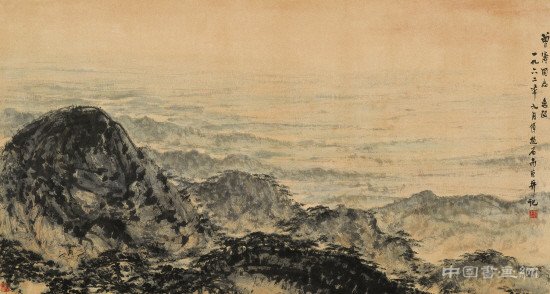傅抱石 江山如此多娇 小稿 1959年作