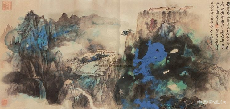 中国综合性绘画流派之一＂大千画派”
