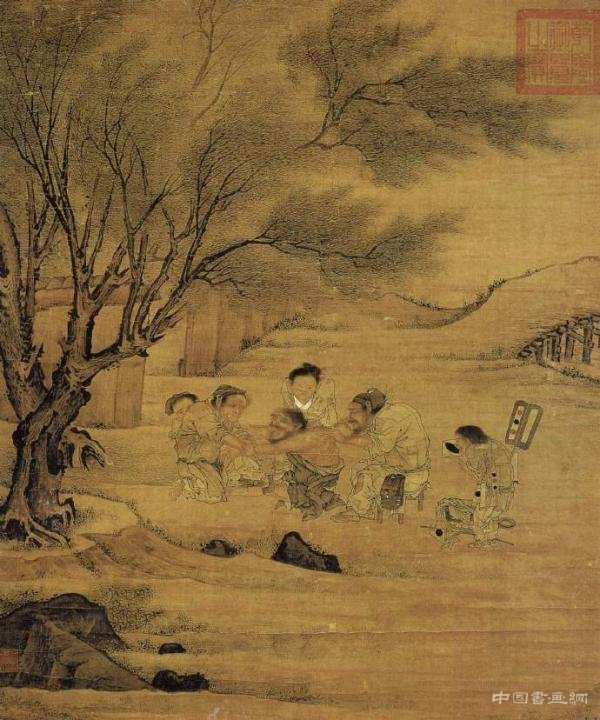 宋画里的医者与药铺，从灸艾图到清明上河