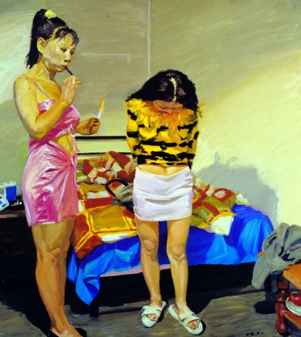 刘小东 两个女人