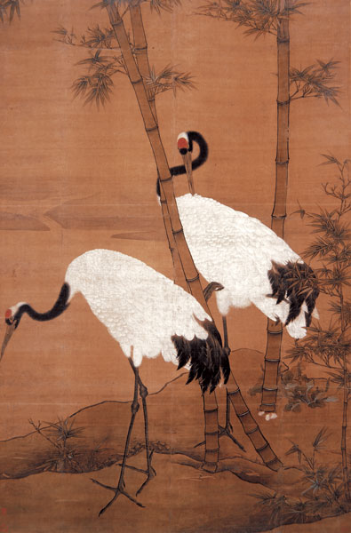 边景昭 竹鹤图