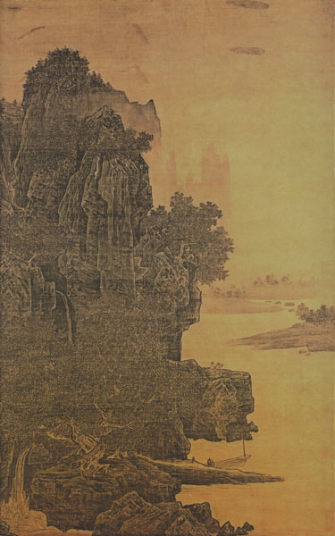 萧照 山腰楼观图