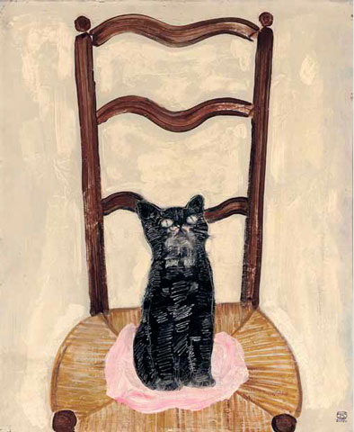 坐在椅子上的猫
