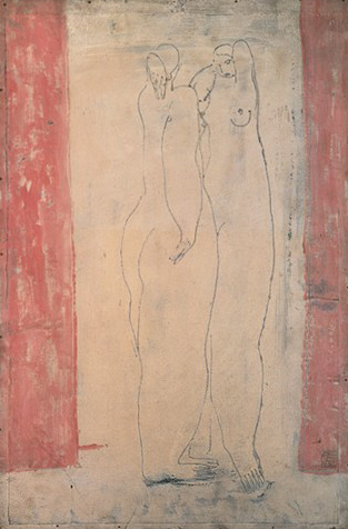 双裸女(双面画)