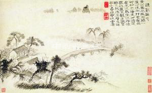 清代石涛《溪南八景图册》:张大千补绘的是哪些?