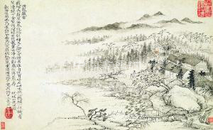 清代石涛《溪南八景图册》:张大千补绘的是哪些?