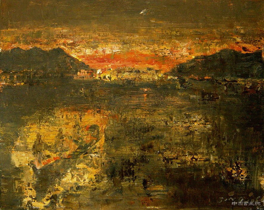井士剑油画-江湖·三人行