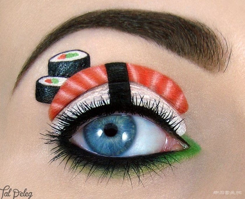 以色列创意彩妆大师眼皮绘制画作