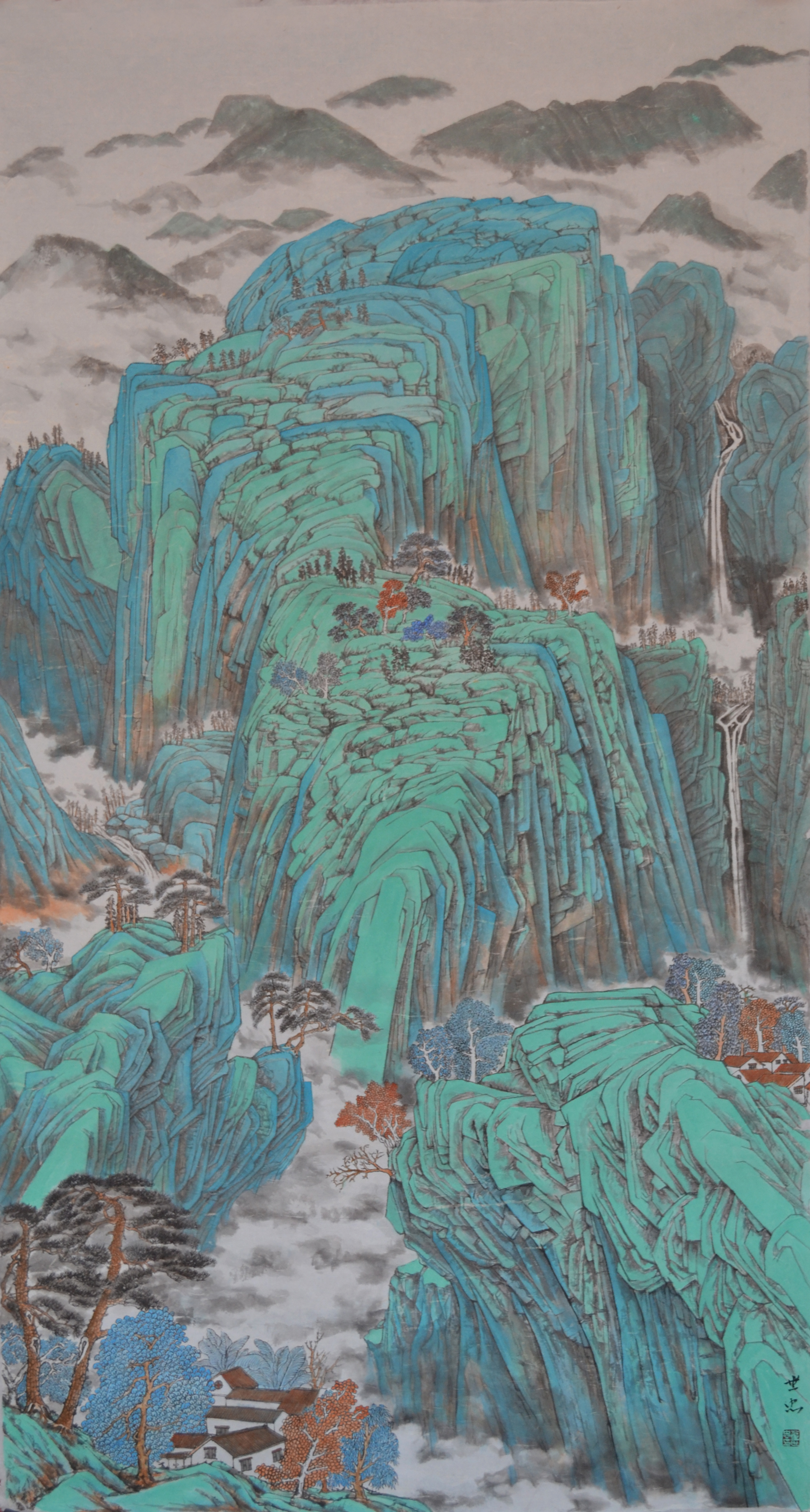 董世忠 晴山白云出