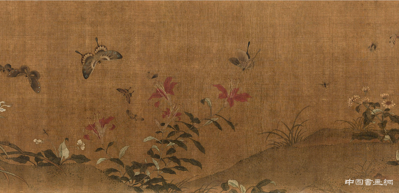 绝色美女画家真迹——《草虫花蝶图卷》 - 中国书画网