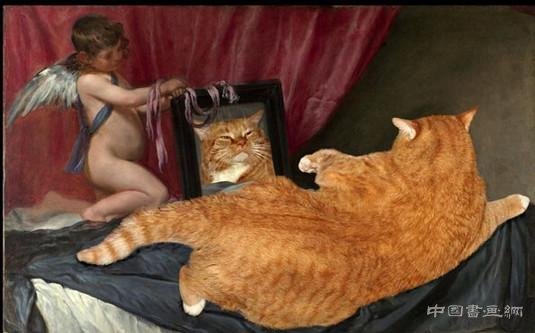 家猫变主角：画家用PS把自己的爱猫塞进世界名画