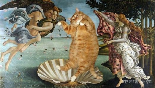 家猫变主角：画家用PS把自己的爱猫塞进世界名画