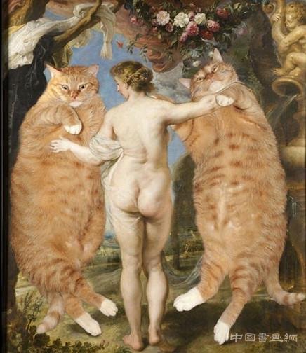 家猫变主角:画家用PS把自己的爱猫塞进世界名画