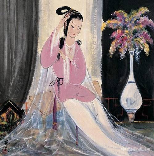 林风眠《红衣仕女》：难得一见的林氏“图谱”