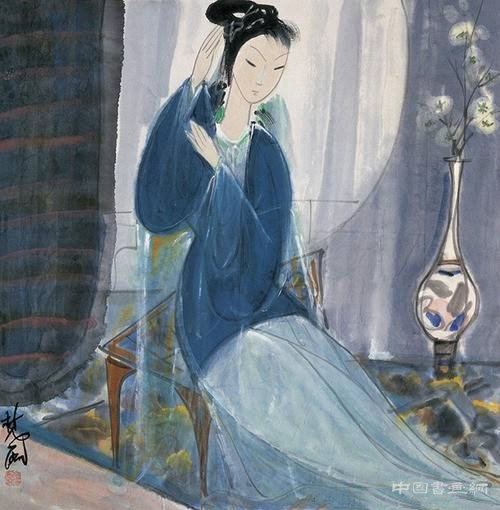 林风眠《红衣仕女》：难得一见的林氏“图谱”