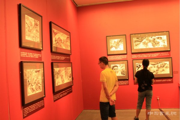 沈尧伊《地球的红飘带》连环画原作研究展在北京画院美术馆开展