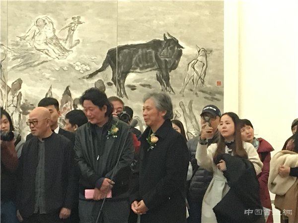 “纪京宁梁占岩画展”在中国国家画院美术馆隆重开幕
