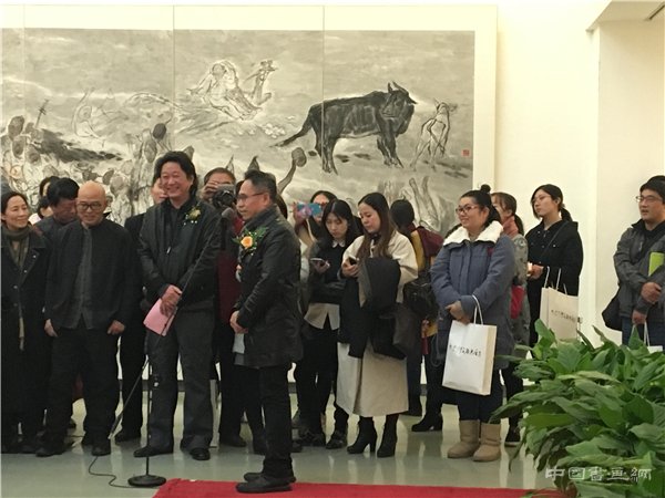 “纪京宁梁占岩画展”在中国国家画院美术馆隆重开幕