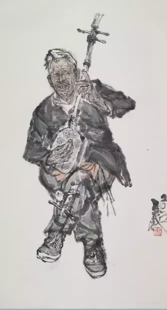 纪京宁梁占岩画展