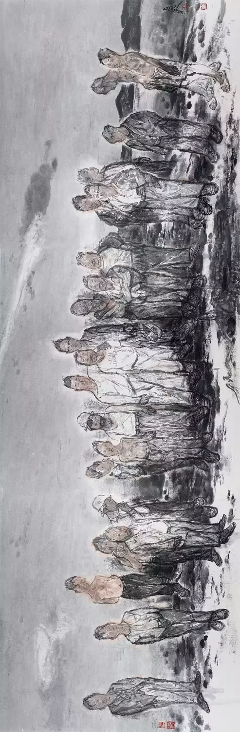 纪京宁梁占岩画展