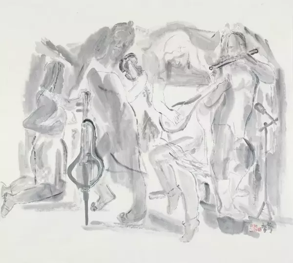 纪京宁梁占岩画展