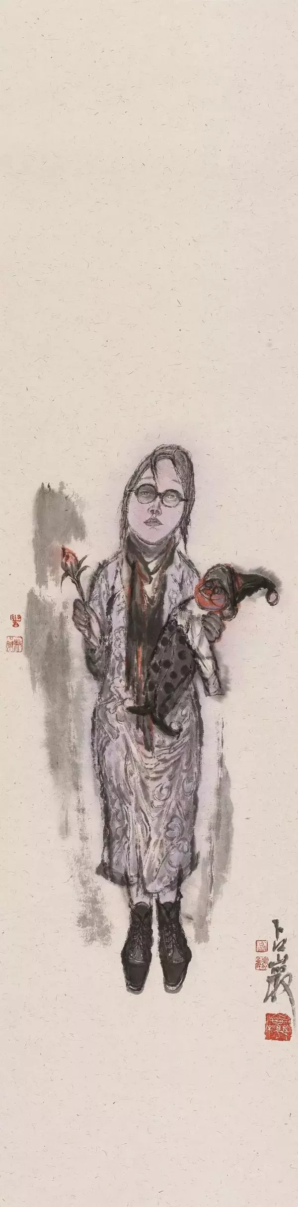 纪京宁梁占岩画展