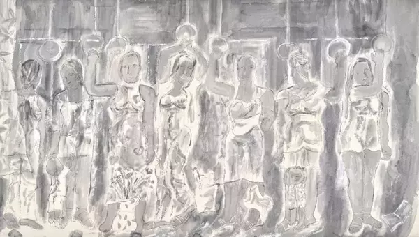 纪京宁梁占岩画展