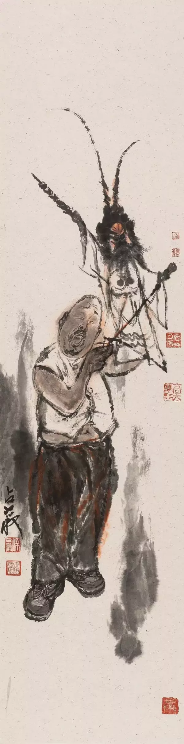 纪京宁梁占岩画展