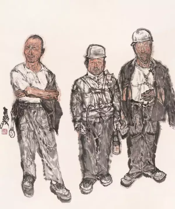纪京宁梁占岩画展