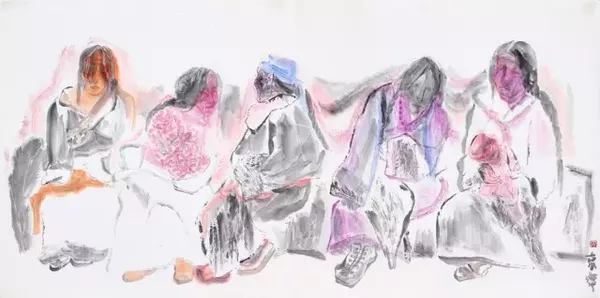 纪京宁梁占岩画展