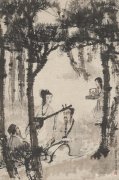 <b>松风阮韵入画图：萧平读傅抱石《听阮图》</b>