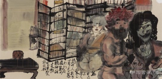 《酒意阑珊》 70×34cm 纸本设色 2016
生活的自由与霓虹 李津个展“九州行”亮相玉兰堂