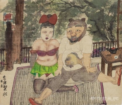 《午后和风》 43×38cm 纸本设色 2016
生活的自由与霓虹 李津个展“九州行”亮相玉兰堂