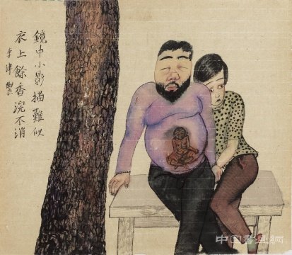 《衣上余香》 43×38cm 纸本设色 2016
生活的自由与霓虹 李津个展“九州行”亮相玉兰堂