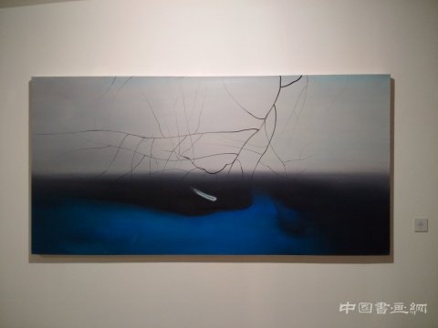 《向克莱因致敬》 120×240cm 布面油画 2015
“浮光·浮生——许东生个展”在今日美术馆2号馆2层开幕