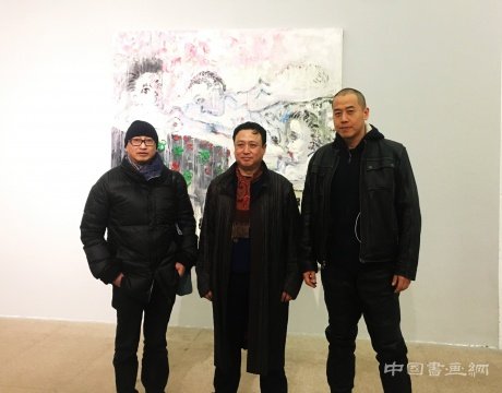 从左至右冯博一、张旭东、孙原
癫狂与绚烂 异色状态——张旭东作品展在白盒子艺术馆开幕