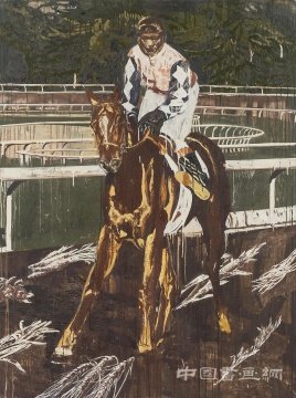 龚辰宇 《陈列物-赛马》200×150cm 布面油画 2016
日高车马隔尘行 蜂巢当代艺术中心年终特展”车马之行“开幕