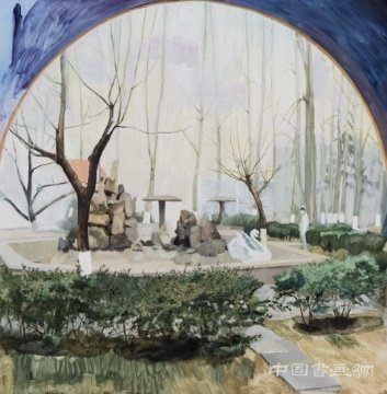 苑瑗 《北京某街边花园》 100x100cm 木板油画 2015
绘画的砥砺 “极光”作品展于索卡艺术·北京举办