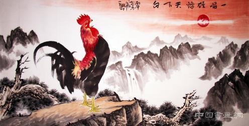 王宏画鸡展-走进上海同城家谱