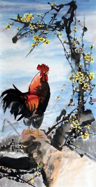 王宏画鸡展-走进上海同城家谱