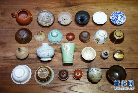 “90后”美女自学金缮修复让瓷器重生