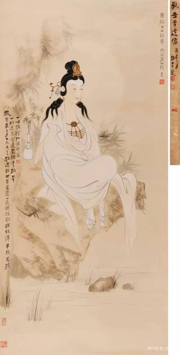 中国古美術★純手描き十二条屏・十二金釵仕女画芯★国画・張大千印款・肉筆・宣紙 sh0082_3.jpg