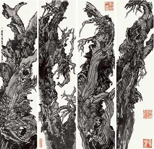 “情牵丝路 不朽胡杨”周尊圣胡杨作品展隆重开幕