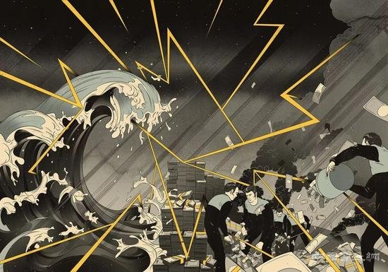 浮世绘风格与篮球融合的插画
