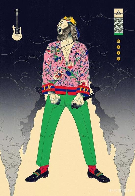 浮世绘风格与篮球融合的插画