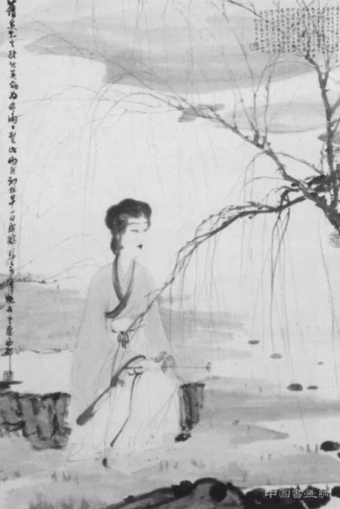 傅抱石《重岩赏泉》：于小天地中见大气象